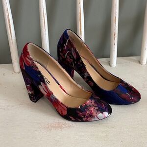 JustFab Women's Floral Multicolor Heels